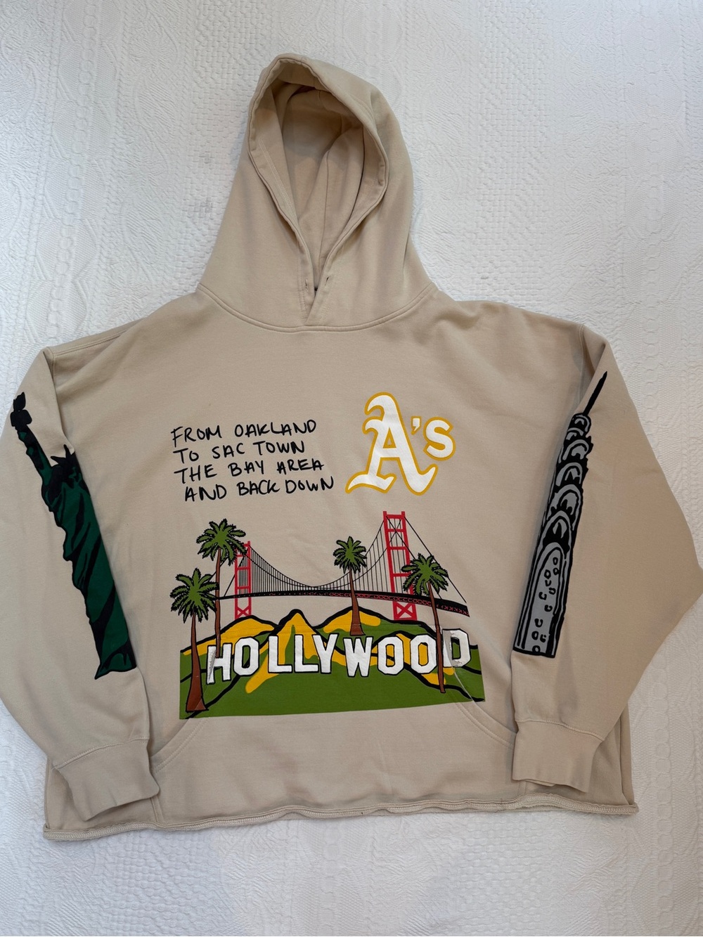 Homme Femme Cali To NYC Graphic Hoodie Puff Print Men’s XXL 2XL